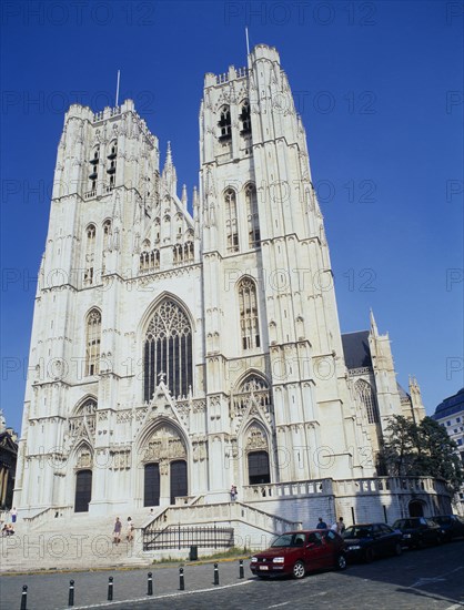BELGIUM, Brabant, Brussels, "The Saint Michael, Saints Michel, and Gudule Cathedral."