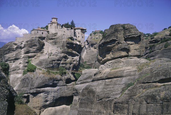 GREECE, Central, Thessalia, Meteora Monastries on the top of the cliffs