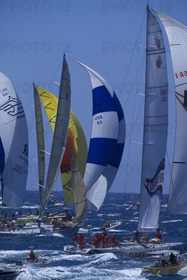 10101173 AUSTRALIA  Western Australia Fremantle Perth Sail boats at sea in the Whitbread boat race