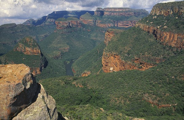 SOUTH AFRICA, Mpumalanga , Blyde River Canyon, View from 3 Rondavels Point.