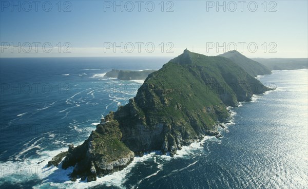 SOUTH AFRICA, Western Cape, Cape Point, Aerial view of the very eroded peninsular