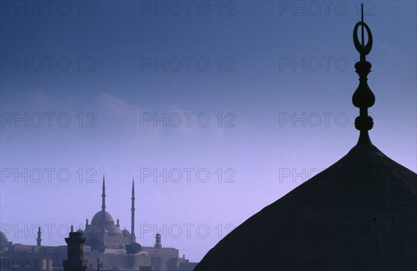 EGYPT,  , Cairo, The Citadel silhoutted.