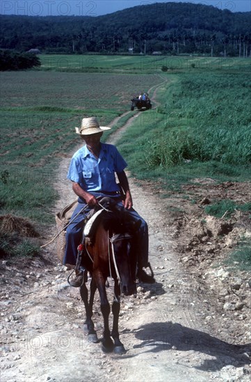 CUBA, Holguin , Man on horse