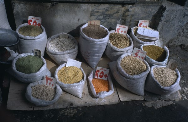 EGYPT, , Cairo, Pulses for sale in the market.