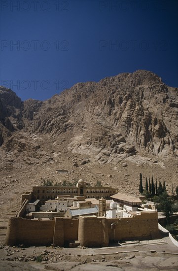 EGYPT, Sinai, St Catherine’s Monastery, St Catherine's Greek Orthodox Monastery on Mount Sinai dating from 337 AD