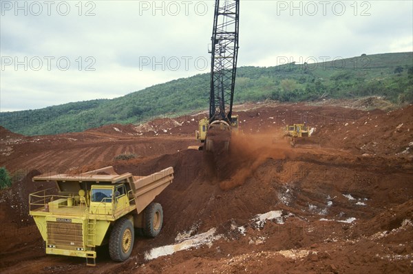 WEST INDIES, Jamaica, Mandeville, Machinery at work in Bauxite mine