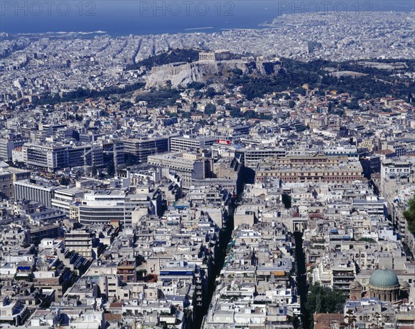 GREECE, Athens, View over Athens from Lycabettus Hill