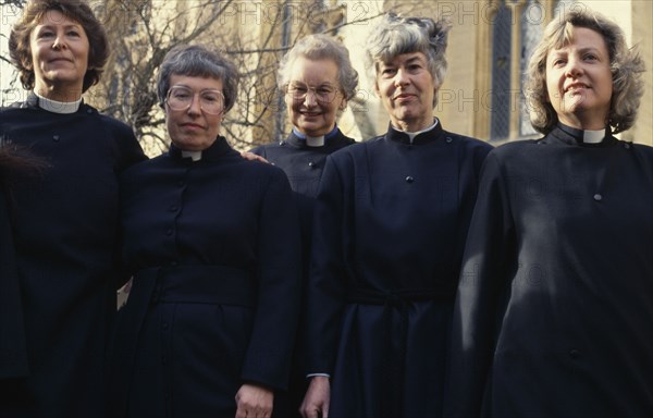 ENGLAND, Avon, Bristol, Some of the first women to be ordained as priests.