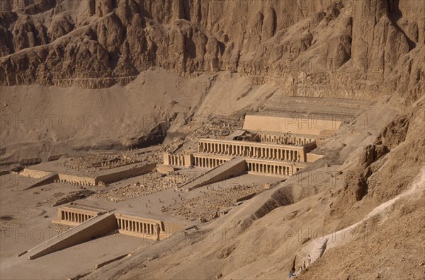 EGYPT, Luxor, Dier el-Bahri, Thebes. The Mortuary Temple of Hatshepsut