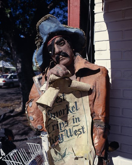 USA, Florida, Key West , Buccaneer model advertising snorkel trips