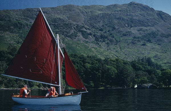 10018270 SPORT Watersport Sailing Dingy on lake in Ullswater  Cumbria