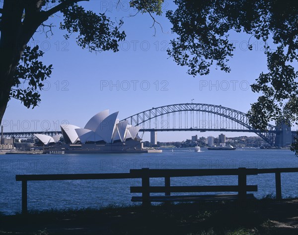 AUSTRALIA, New South Wales, Sydney, The Opera House and Harbour Bridge.
