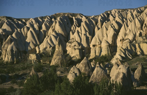 TURKEY, Cappadocia , Goreme, Cave houses and Fairy chimneys