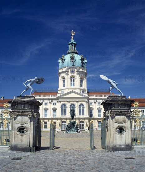 GERMANY, Berlin, Charlottenburg Palace and entrance statues