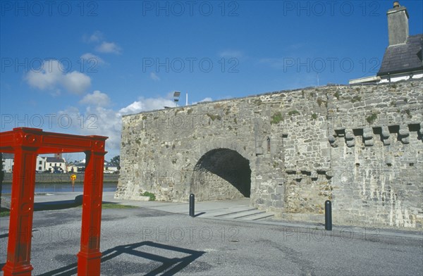 IRELAND, County Galway, Galway City, Spanish Arch battlements & Museum.