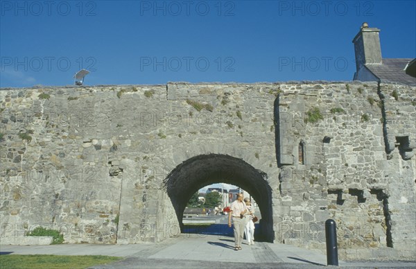 IRELAND, County Galway, Galway City, Spanish Arch battlements & Museum.