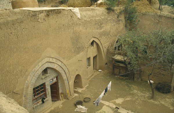 CHINA, Shaanxi Province, Yanan,  Loess Cave Houses