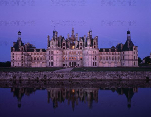 FRANCE, Loire Valley  , Loire et Cher , Chateau Chambord at sunset