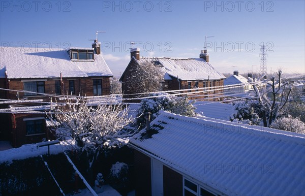 WEATHER, Winter, Snow, Snow covered rooftops