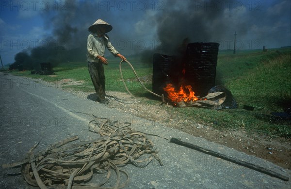 VIETNAM,  , General, Road building between Hanoi and Haiphong.