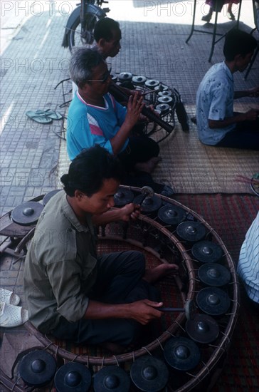 CAMBODIA, Phnom Pehn, Group of musicians.