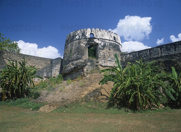 TANZANIA, Zanzibar Island, Zanzibar, "Stone Town.  The Arab Fort also known as the Old Fort or Ngome Kongwe, built in the 17th Century by the Busaidi Omani Arabs.  Now a cultural centre."