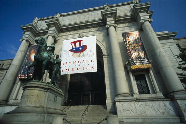 USA, New York , New York City, Natural History Museum. Low angled view of facade