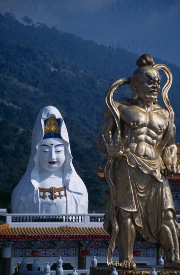 MALAYSIA, Penang, Kek Lok Si Temple, Temple statues.