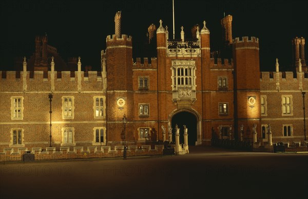 ENGLAND, London, Hampton Court lit up at night