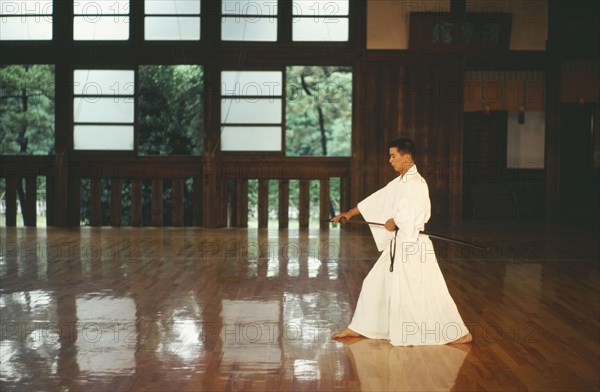 JAPAN, Honshu, Tokyo, Imperial Palace with the Emperor’s Kendo Guard