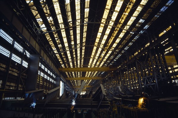 SOUTH KOREA, Ulsan, Interior of Hyundai shipyard