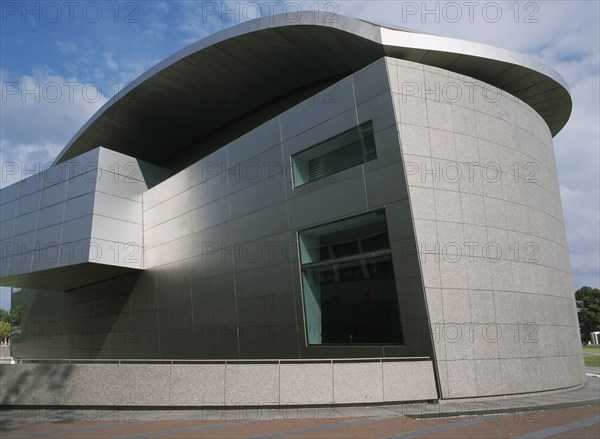 HOLLAND, Noord, Amsterdam, Van Gogh Museum. Exterior of the modern building designed by Gerrit Rietveld.
