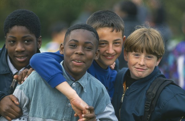 ENGLAND, London, Multi racial schoolboys