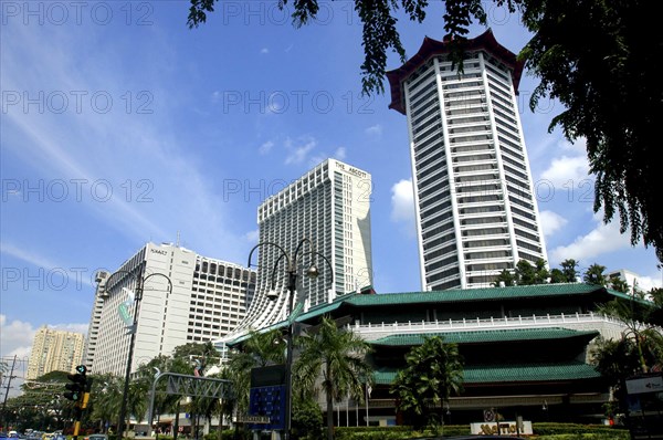 SINGAPORE, General, View of the Marriot hotel and other high rise buildings on Orchard Road