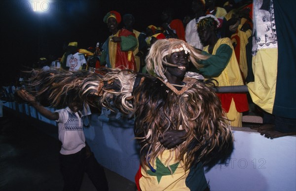 MALI, Bamako, Senegal Lion celebrating after the only goal of match against Zambia.