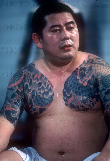 JAPAN, People, Tatooed Yakuza or Gangster