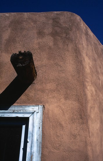 USA, New Mexico, Santa Fe, Detail of typical adobe architecture