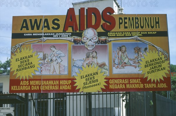 MALAYSIA, Sabah, Kota Kinabalu, Aids awareness poster