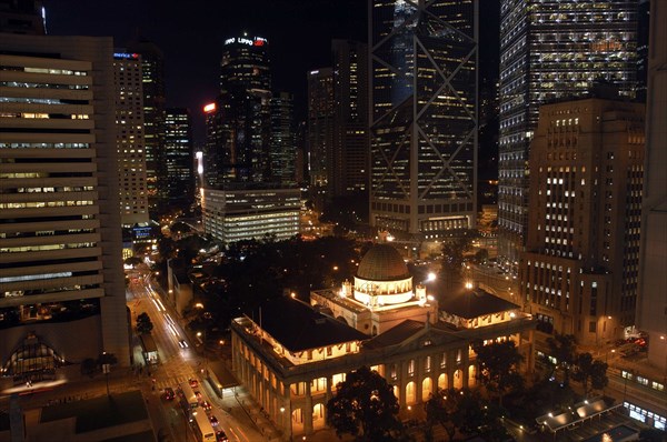 HONG KONG, General, Cityscape illuminated at night