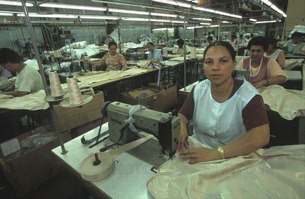 SOUTH AFRICA, Western Cape, Cape Town, Female sewing machine operators at Pre Les bedroom textiles factory