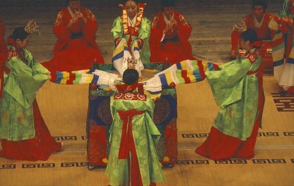 SOUTH KOREA, Seoul, Court dance performed in the National Theatre.