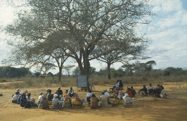 KENYA, Kibwezi, Rural community meeting.