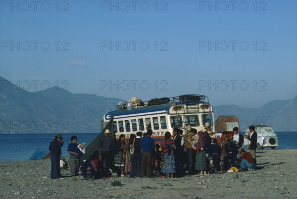 GUATEMALA, Transport, Overcrowded bus.
