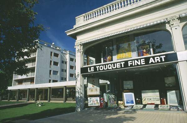 FRANCE , Nord Picardy, Le Touquet Paris Plage, Art shop exterior