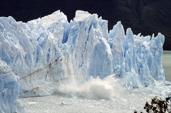 ARGENTINA, Patagonia, Santa Cruz, Francisco Perito Moreno National Park.  Ice peaks and pinnacles of glacier.
