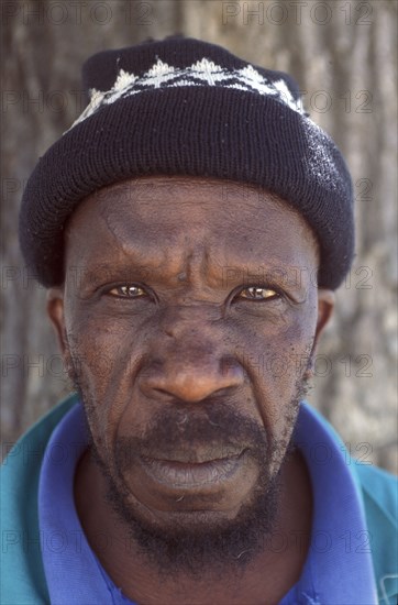 SOUTH AFRICA, Western Cape, Paarl, Portrait of male agricultural worker at Fairview goats cheese and wine estate