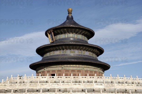 CHINA, Beijing, Tiantan Park, aka The Temple of Heaven. View of the Hall of Prayer for Good Harvests