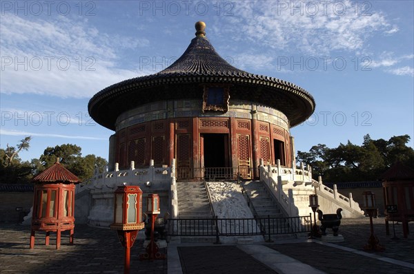 CHINA, Beijing, Tiantan Park, aka The Temple of Heaven. View of the Imperial Vault of Heaven