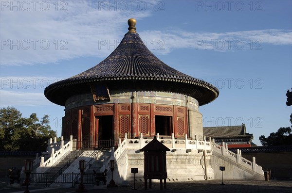 CHINA, Beijing, Tiantan Park, aka The Temple of Heaven. View of the Imperial Vault of Heaven