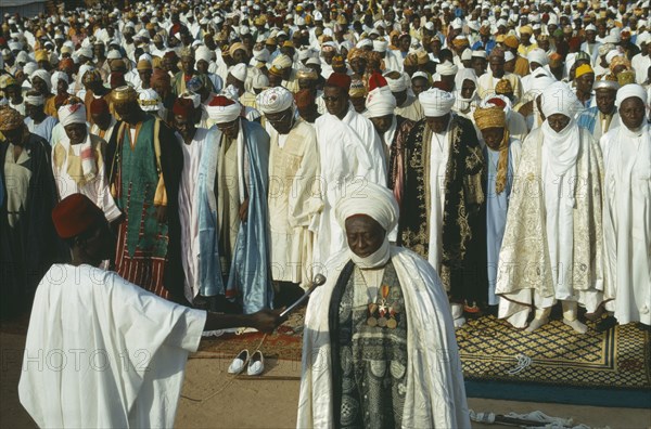 CAMEROON, Foumban, Muslim crowds gathered for Fete Foumban to mark the end of Ramadan.